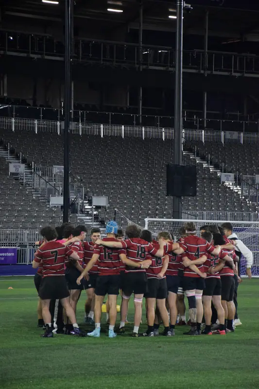 Loyola Rugby huddle
