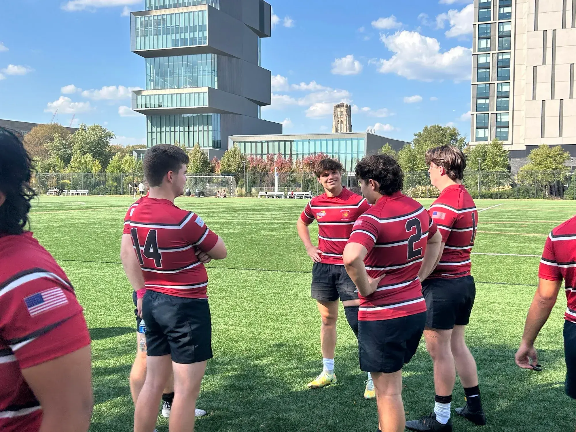 Loyola players gathering before a match