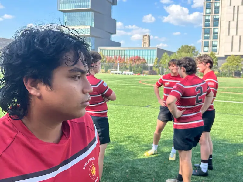 Loyola player in match jersey