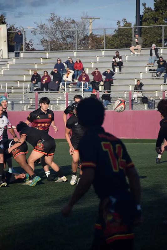 Loyola attacking in front of spectators